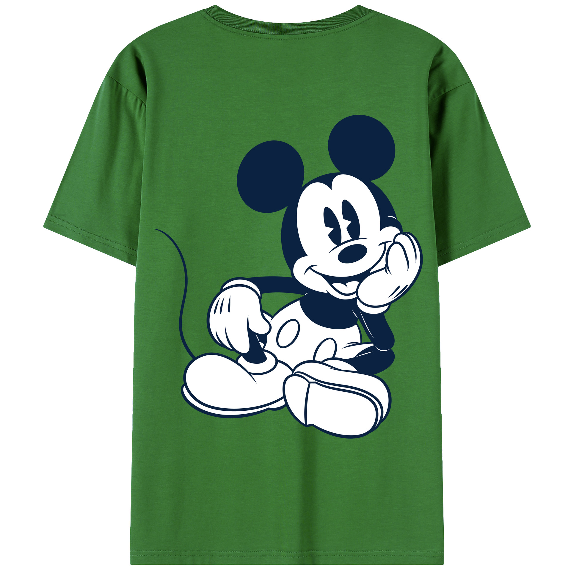（画像用） ミッキーマウス Mickey Mouse レディース半袖Tシャツ(バックプリント)